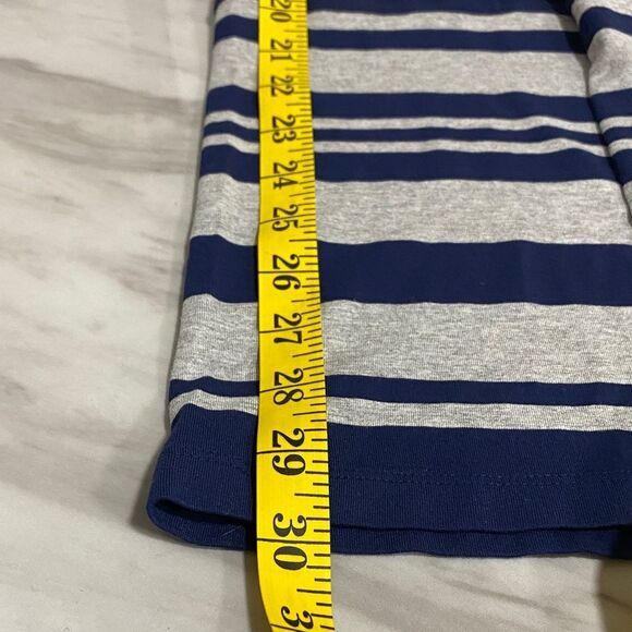 Chico’s Navy Wide Leg Knit Pants with Striped Hem |‎ Size 0 (S) - Picture 10 of 11